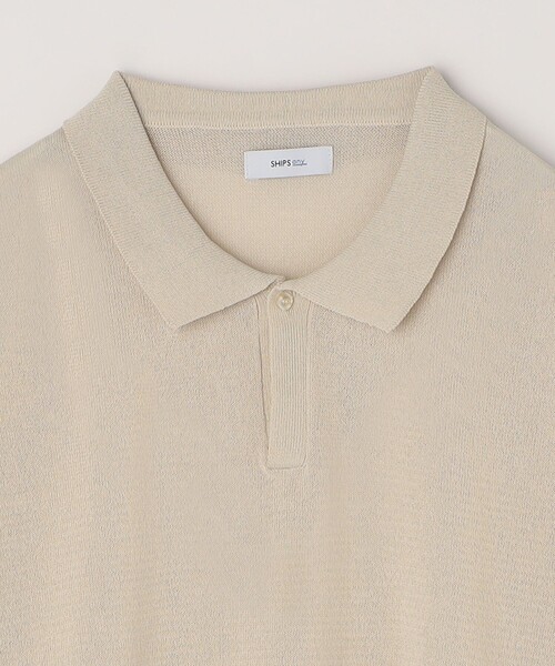 SHIPS any(シップス エニィ)の「SHIPS any:〈手洗い可能〉リネンミックス ハイゲージ ニット スキッパー ポロシャツ◇(ポロシャツ・メンズ・ネイビー/ブラック/オフホワイト/チャコールグレー/ダークブルー・MEDIUM/LARGE)」の13枚目の写真