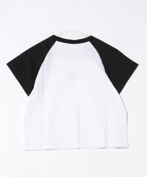 Kappa(カッパ)の「Kappa/カッパ 刺繍ロゴ ショート丈 半袖Tシャツ ミニTシャツ 215936(Tシャツ/カットソー・レディース・ホワイト/ライトブルー/ブラック・L/M)」の4枚目の写真