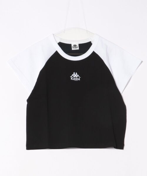 Kappa(カッパ)の「Kappa/カッパ 刺繍ロゴ ショート丈 半袖Tシャツ ミニTシャツ 215936(Tシャツ/カットソー・レディース・ホワイト/ライトブルー/ブラック・L/M)」の10枚目の写真