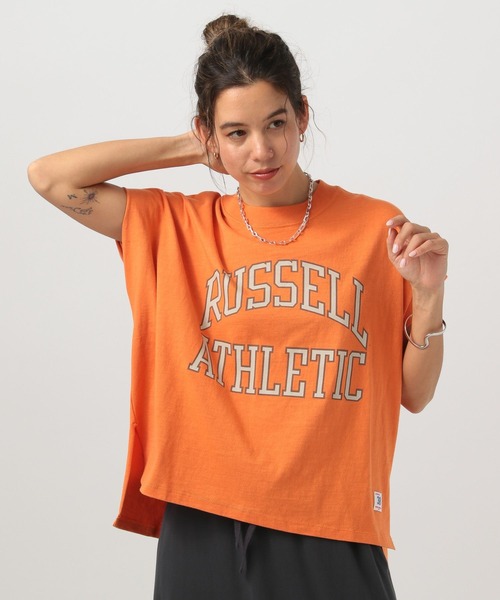 セール】【RUSSELL ATHLETIC (ラッセルアスレティック）】別注ロゴT