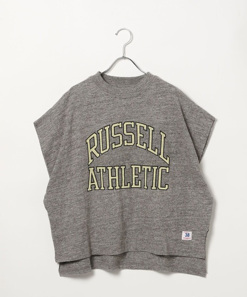 Russell Athletic（ラッセルアスレティック）の「【RUSSELL ATHLETIC (ラッセルアスレティック）】別注ロゴTシャツ（Tシャツ/カットソー・レディース・オフホワイト/チャコール/オレンジ・FREE）」の10枚目の写真
