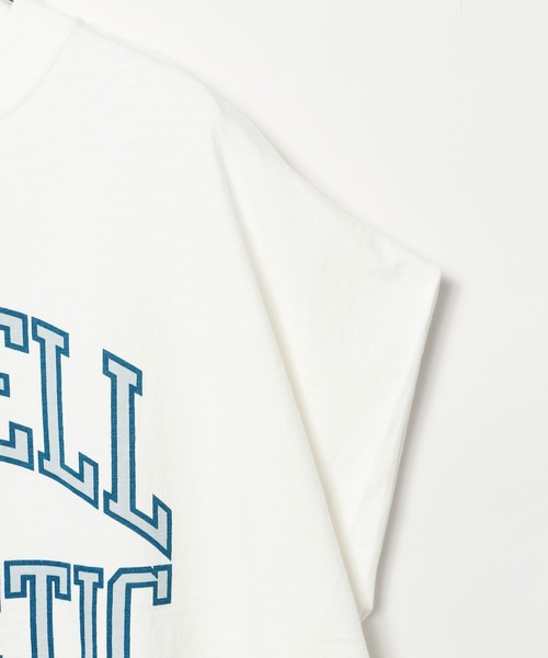 Russell Athletic（ラッセルアスレティック）の「【RUSSELL ATHLETIC (ラッセルアスレティック）】別注ロゴTシャツ（Tシャツ/カットソー・レディース・オフホワイト/チャコール/オレンジ・FREE）」の15枚目の写真