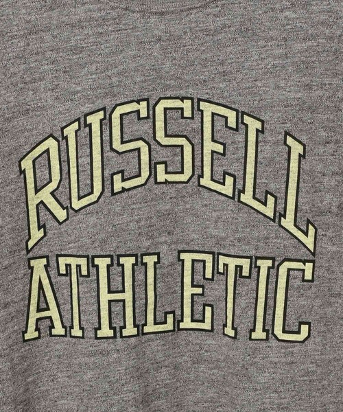 Russell Athletic（ラッセルアスレティック）の「【RUSSELL ATHLETIC (ラッセルアスレティック）】別注ロゴTシャツ（Tシャツ/カットソー・レディース・オフホワイト/チャコール/オレンジ・FREE）」の19枚目の写真