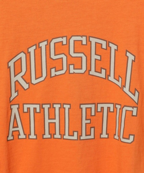 Russell Athletic（ラッセルアスレティック）の「【RUSSELL ATHLETIC (ラッセルアスレティック）】別注ロゴTシャツ（Tシャツ/カットソー・レディース・オフホワイト/チャコール/オレンジ・FREE）」の20枚目の写真