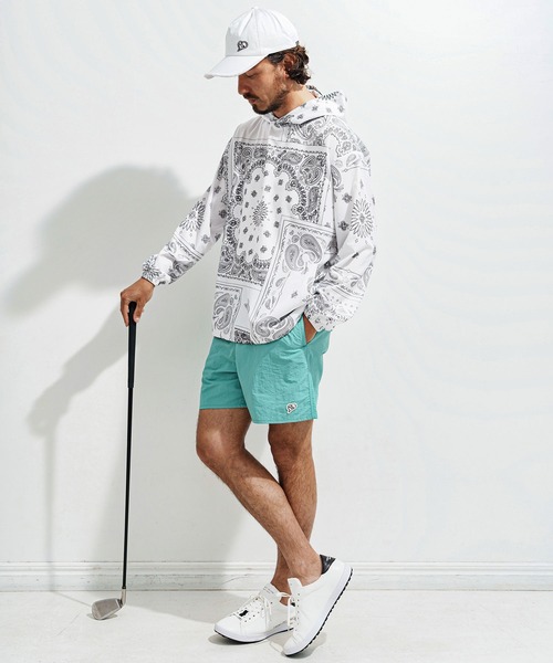 1minute 1second(ワンミニットワンセカンド)の「mj10652-bandana pattern hoodie blouson フーディーブルゾン(マウンテンパーカー・メンズ・ブラック×ホワイト/ホワイト×ブラック/ブラック×ブルー・S/M/L/XL)」の7枚目の写真