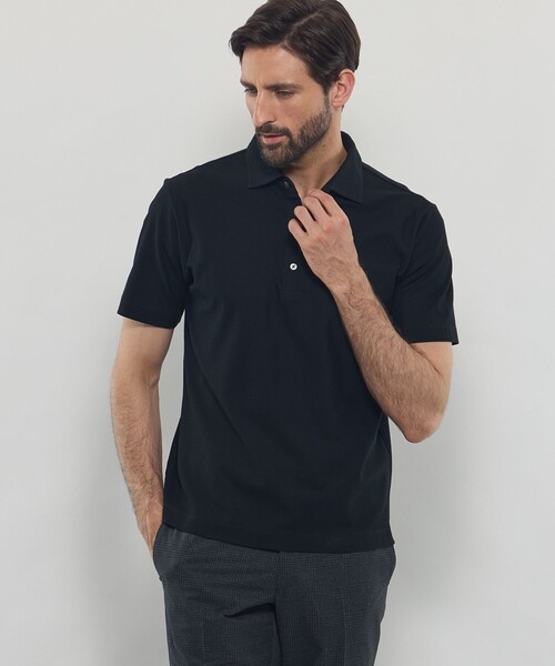 MACKINTOSH LONDON(マッキントッシュ ロンドン)の「ブライトンポロシャツ(ポロシャツ・メンズ・ホワイト/ブルー系その他7/ブラック・L/M/XL)」の2枚目の写真