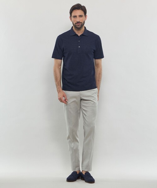 MACKINTOSH LONDON(マッキントッシュ ロンドン)の「ブライトンポロシャツ(ポロシャツ・メンズ・ホワイト/ブルー系その他7/ブラック・L/M/XL)」の14枚目の写真