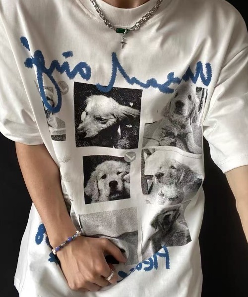 セール】犬フォトプリント 半袖Tシャツ（Tシャツ/カットソー