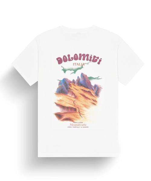 PICTURE ORGANIC CLOTHING(ピクチャーオーガニッククロージング)の「【PICTURE/ピクチャー】D&S DOLOMITI TEE ワンポイント バックプリント Tシャツ(Tシャツ/カットソー・メンズ・ホワイト・LARGE/MEDIUM)」の1枚目の写真