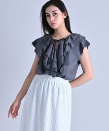 RAW FUDGE | シルケット天竺フリルプルオーバー(Tシャツ/カットソー)