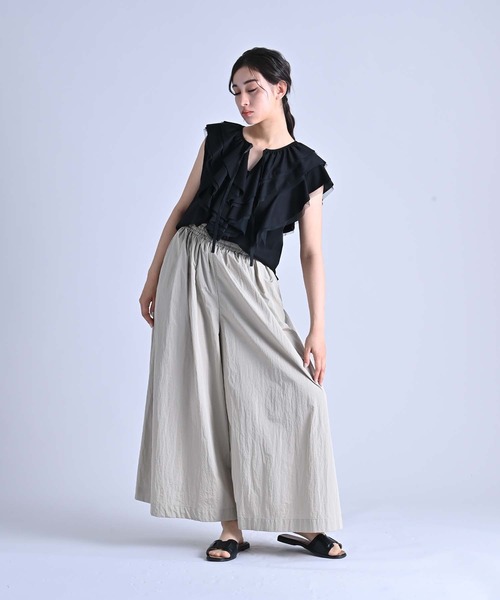 RAW FUDGE（ローファッジ）の「シルケット天竺フリルプルオーバー（Tシャツ/カットソー・レディース・オフホワイト/ブラック/チャコールグレー・M）」の16枚目の写真