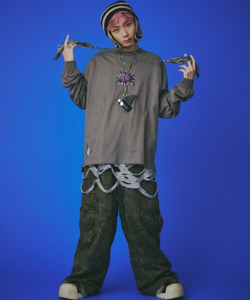 GALFY(ガルフィー)の「【GALFY/ガルフィー】 LFG!! ロン T(Tシャツ/カットソー・メンズ・ブラック/パープル/グレー・L/XL)」の19枚目の写真
