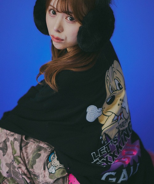 GALFY(ガルフィー)の「【GALFY/ガルフィー】 LFG!! ロン T(Tシャツ/カットソー・メンズ・ブラック/パープル/グレー・L/XL)」の16枚目の写真