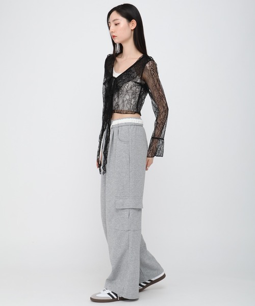 3.3 Field Trip （3.3フィールドトリップ）の「3.3 Field Trip／カスケードフリルカーディガン（カーディガン/ボレロ・レディース・ホワイト/ブラック・FREE）」の16枚目の写真