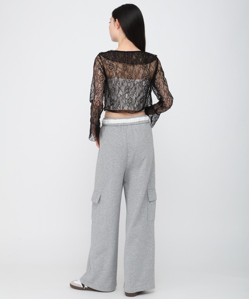 3.3 Field Trip （3.3フィールドトリップ）の「3.3 Field Trip／カスケードフリルカーディガン（カーディガン/ボレロ・レディース・ホワイト/ブラック・FREE）」の17枚目の写真