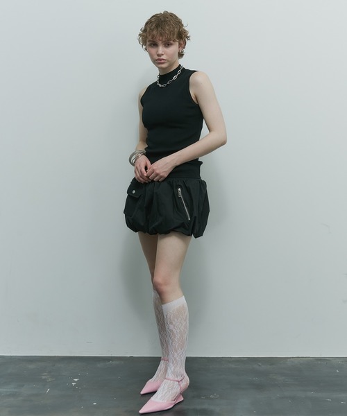 uyu.（ウユ）の「カーゴバルーンミニスカート（スカート・レディース・グレー/ブラック/ホワイト・FREE）」の19枚目の写真