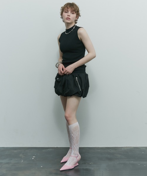 uyu.（ウユ）の「カーゴバルーンミニスカート（スカート・レディース・グレー/ブラック/ホワイト・FREE）」の21枚目の写真