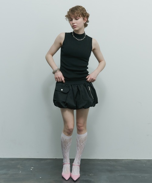 uyu.（ウユ）の「カーゴバルーンミニスカート（スカート・レディース・グレー/ブラック/ホワイト・FREE）」の22枚目の写真