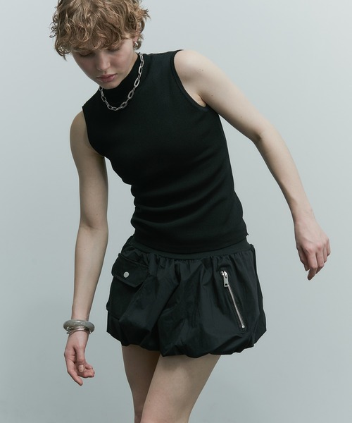 uyu.（ウユ）の「カーゴバルーンミニスカート（スカート・レディース・グレー/ブラック/ホワイト・FREE）」の4枚目の写真