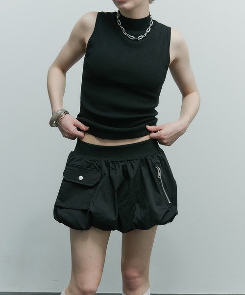 uyu.（ウユ）の「カーゴバルーンミニスカート（スカート・レディース・グレー/ブラック/ホワイト・FREE）」の5枚目の写真