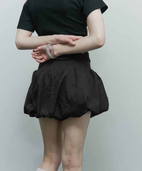 uyu.（ウユ）の「カーゴバルーンミニスカート（スカート・レディース・グレー/ブラック/ホワイト・FREE）」の7枚目の写真