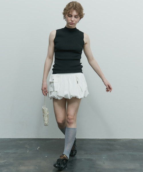 uyu.（ウユ）の「カーゴバルーンミニスカート（スカート・レディース・グレー/ブラック/ホワイト・FREE）」の15枚目の写真