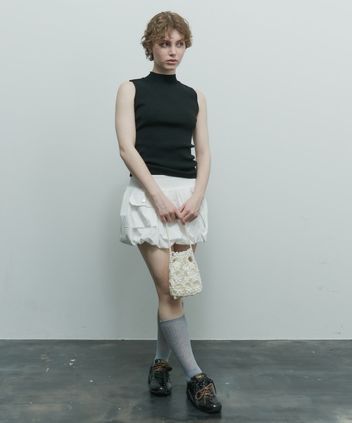 uyu.（ウユ）の「カーゴバルーンミニスカート（スカート・レディース・グレー/ブラック/ホワイト・FREE）」の17枚目の写真