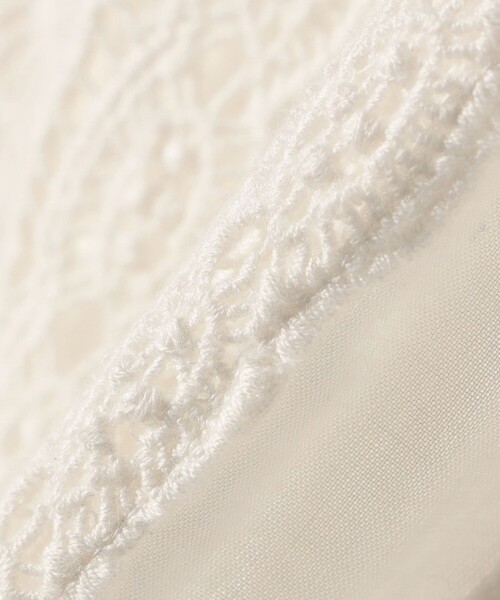 SHIPS（シップス）の「【SHIPS別注】Soi-e:レース 2way ブラウス（シャツ/ブラウス・レディース・オフホワイト/ブラック・ONE SIZE）」の6枚目の写真