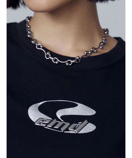 EMODA（エモダ）の「ボールウェーブチェーンネックレス（ピアス（両耳用）・レディース・シルバー/ゴールド・FREE）」の4枚目の写真