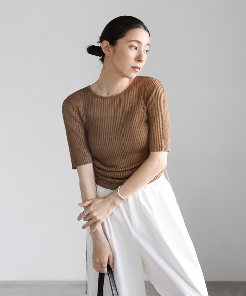 トップス Catherine L】バイカラー ショートカーディガン(トップス)｜TO BE CHIC