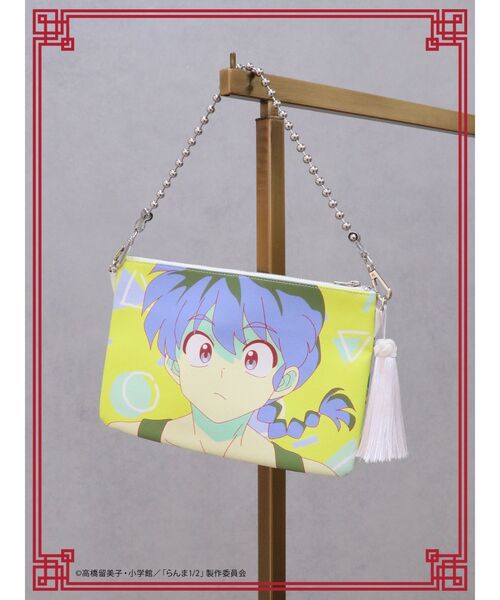 jouetie（ジュエティ）の「【TVアニメ『らんま1/2』jouetie】シーンポーチ（ハンドバッグ・レディース・オフホワイト/ブルー/レッド・FREE）」の2枚目の写真