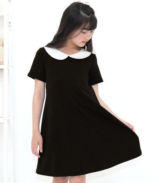 Bee des Bee(ビーデスビー)の「襟付き半袖ワンピース(ワンピース・キッズ・ブラック/ネイビー・130cm/120cm/110cm/150cm/140cm/100cm)」の2枚目の写真