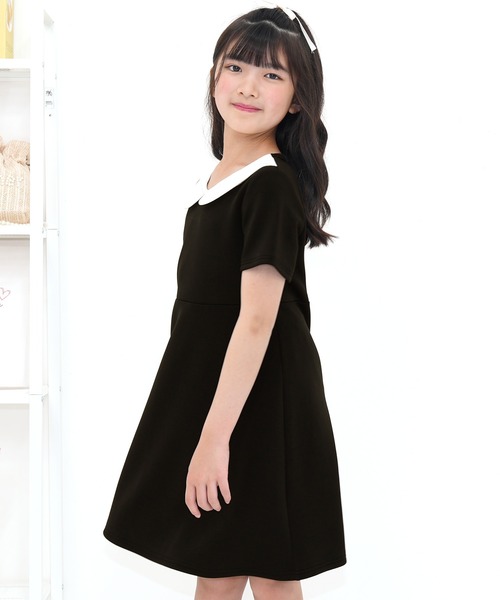Bee des Bee(ビーデスビー)の「襟付き半袖ワンピース(ワンピース・キッズ・ブラック/ネイビー・130cm/120cm/110cm/150cm/140cm/100cm)」の5枚目の写真