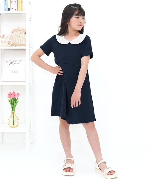 Bee des Bee(ビーデスビー)の「襟付き半袖ワンピース(ワンピース・キッズ・ブラック/ネイビー・130cm/120cm/110cm/150cm/140cm/100cm)」の13枚目の写真