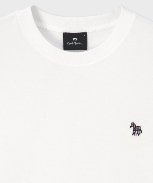 PS Paul Smith（ピーエスポールスミス）の「"Sports Stripe Zebra" ワンポイント 半袖Tシャツ / 553512 011R（Tシャツ/カットソー・メンズ・ホワイト/ブラック・MEDIUM/SMALL/LARGE/XX-LARGE/X-LARGE）」の3枚目の写真