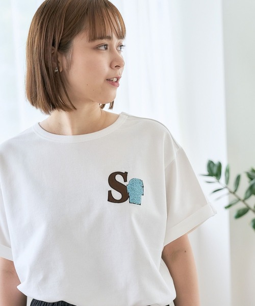 セール】BIG刺繍ロゴTシャツ（Tシャツ/カットソー）｜studio