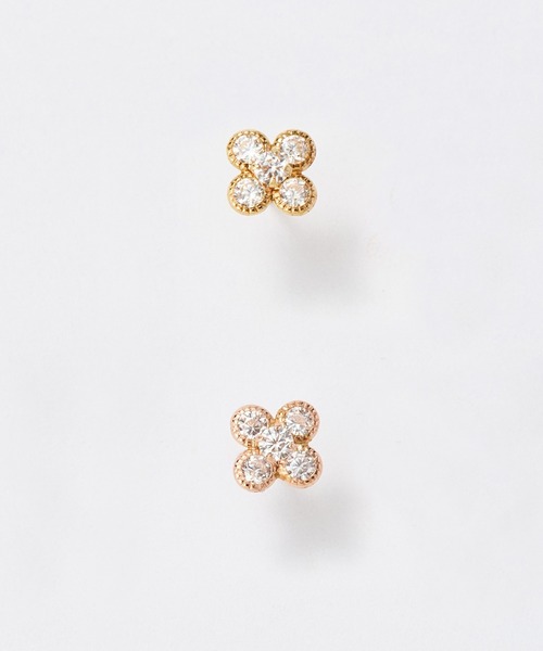 Phoebe（フィービィー）の「【K10】フラワービジューピアス(片耳)/お花/BOXつき（ピアス（片耳用）・レディース・イエローゴールド/ピンクゴールド・FREE）」の8枚目の写真