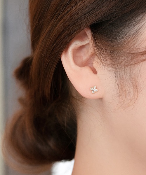 Phoebe（フィービィー）の「【K10】フラワービジューピアス(片耳)/お花/BOXつき（ピアス（片耳用）・レディース・イエローゴールド/ピンクゴールド・FREE）」の11枚目の写真