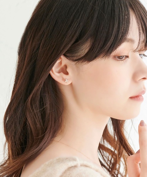 Phoebe（フィービィー）の「【K10】フラワービジューピアス(片耳)/お花/BOXつき（ピアス（片耳用）・レディース・イエローゴールド/ピンクゴールド・FREE）」の14枚目の写真