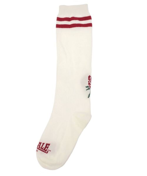 jouetie(ジュエティ)の「【LONSDALE×jouetie】ローズジャガードラインハイソックス(ソックス/靴下・レディース・ブラック/オフホワイト・FREE)」の7枚目の写真