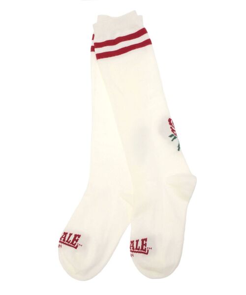 jouetie(ジュエティ)の「【LONSDALE×jouetie】ローズジャガードラインハイソックス(ソックス/靴下・レディース・ブラック/オフホワイト・FREE)」の12枚目の写真