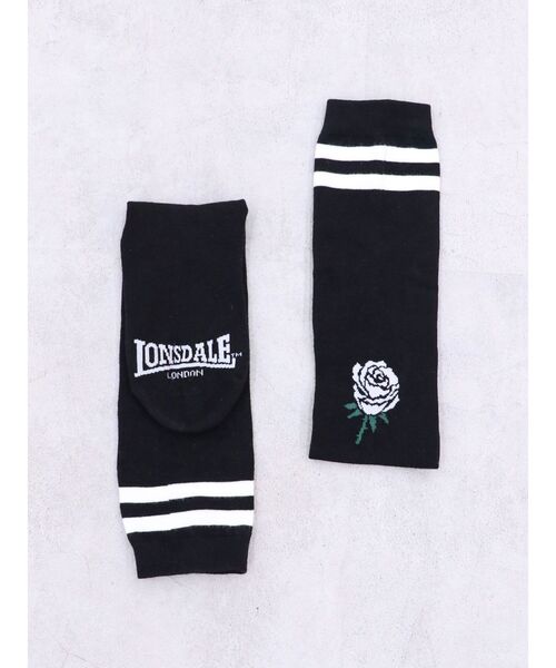 jouetie(ジュエティ)の「【LONSDALE×jouetie】ローズジャガードラインハイソックス(ソックス/靴下・レディース・ブラック/オフホワイト・FREE)」の17枚目の写真