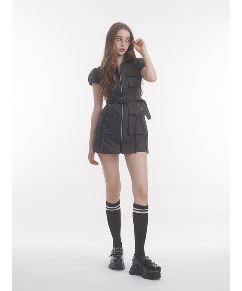 jouetie(ジュエティ)の「【LONSDALE×jouetie】ローズジャガードラインハイソックス(ソックス/靴下・レディース・ブラック/オフホワイト・FREE)」の15枚目の写真