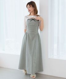 トップスセットデコルテオープンワンピ
