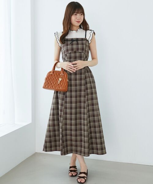 MAJESTIC LEGON（マジェスティックレゴン）の「トップスセットデコルテオープンワンピ（ワンピース・レディース・ブラック系その他/ブラック系その他2/ブラウン系その他2/ベージュ系その他2・MEDIUM/X-SMALL/SMALL）」の10枚目の写真