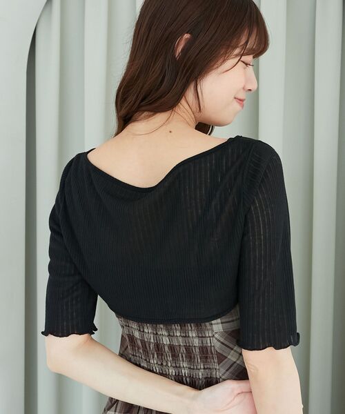 MAJESTIC LEGON（マジェスティックレゴン）の「トップスセットデコルテオープンワンピ（ワンピース・レディース・ブラック系その他/ブラック系その他2/ブラウン系その他2/ベージュ系その他2・MEDIUM/X-SMALL/SMALL）」の17枚目の写真