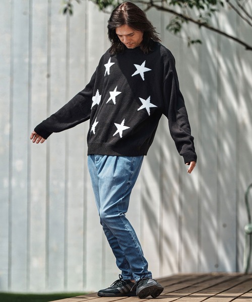 CAMBIO(カンビオ)の「mp13797- Stretch Denim Ribbed Hem Pants デニムパンツ(デニムパンツ・メンズ・ライトインディゴブルー/ダークインディゴブルー・S/M/L)」の6枚目の写真