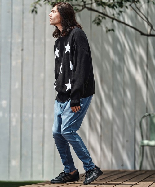 CAMBIO(カンビオ)の「mp13797- Stretch Denim Ribbed Hem Pants デニムパンツ(デニムパンツ・メンズ・ライトインディゴブルー/ダークインディゴブルー・S/M/L)」の8枚目の写真
