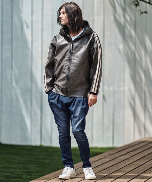 CAMBIO(カンビオ)の「mp13797- Stretch Denim Ribbed Hem Pants デニムパンツ(デニムパンツ・メンズ・ライトインディゴブルー/ダークインディゴブルー・S/M/L)」の13枚目の写真