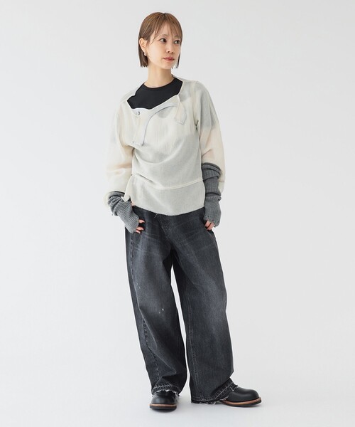 tシャツ maturely / メッシュ トップ ロングスリーブ レディース BEAMS WOMEN｜maturely / メッシュ トップ ロングスリーブ